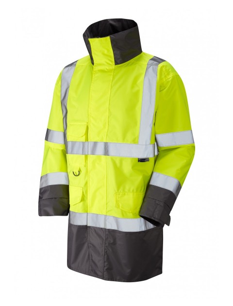 Leo Torridge class 3 breathable lightweight anorak yellow High Visibility